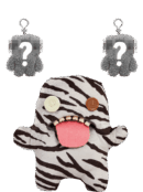 Monster: Oogah Boogah Grey Zebra & Keyring Pack
